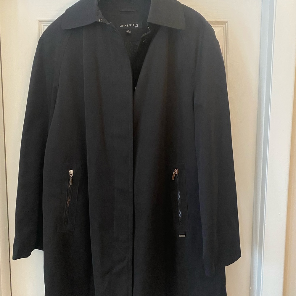 Black Anne Klein Coat Size Large